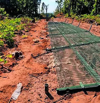 64 poles 150m fencing damaged on manipurs india myanmar border.jpg