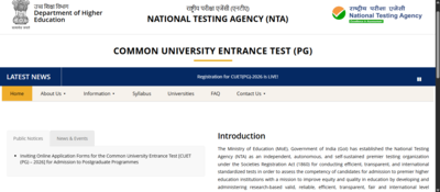 Cuet pg 2026 registration window opens at ntaacin check direct link to apply and key dates here.jpg