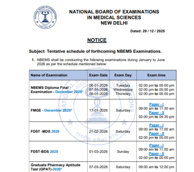 Nbems announces tentative exam schedule 2026 for various medical courses check dates here.jpg