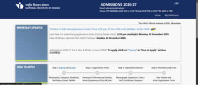 Nid dat 2026 application correction window opens at admissionsnidedu check direct link and how to ma.png
