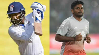 Swastik samal in ranji trophy and sanju samson pti photo.jpg