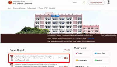 Ssc releases constable driver male delhi police 2025 answer key at sscgovin.jpg