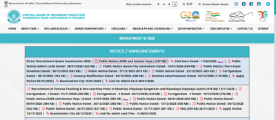 Cbse drq answer key 2026 objection window closes today for group a b c posts direct link to raise ch.png
