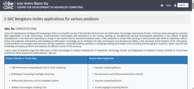 Cdac recruitment 2026 registration ends tomorrow for 805 posts direct link to apply here.jpg