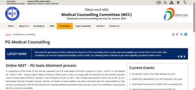 Neet pg counselling 2026 choice filling locking for stray vacancy round ends tomorrow check details.png
