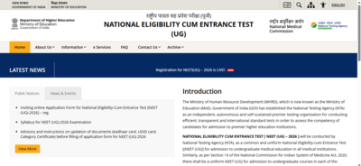 Neet ug 2026 registration ends next week.jpg