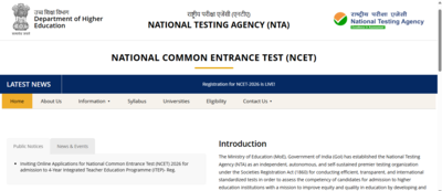 Nta ncet 2026 registration begins at ntaacin check direct link to apply and key dates here.jpg