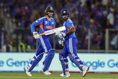 Ahmedabad mar 08 ani india39s abhishek sharma and sanju samson run between wi.jpg