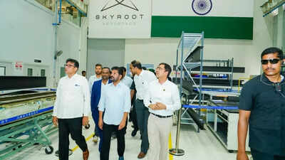 Cm revanth flags off indias first pvt orbital rocket vikram 1 at skyroot aerospace.jpg