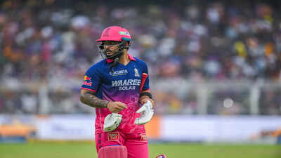 Kolkata apr 19 ani rajasthan royals39 skipper riyan parag walks back to pavil.jpg