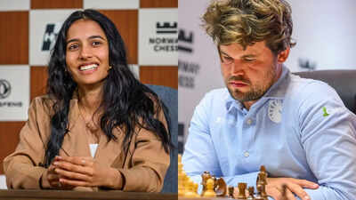 Divya deshmukh stuns world champion magnus carlsen loses his game photo by michal waluszanorway ches.jpeg