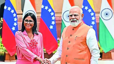 President delcy rodriguez with pm modi on thursday.jpg