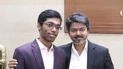 Tamil nadu cm vijay with norway chess champion r praggnanandhaa screengrab.jpg