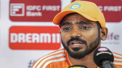 Visakhapatnam india39s ks bharat addresses media ahead of the second cricket tes.jpg