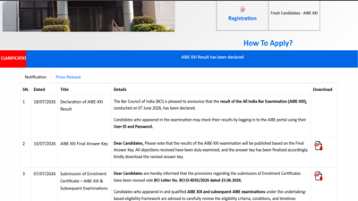 Aibe xxi result 2026 declared over 115 lakh candidates qualify for certificate of practice.jpg