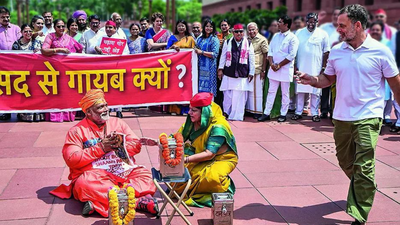 Bjp friday slammed the opposition for a skit in which mp pappu yadav wore saffron robes to depict th.png