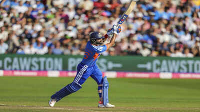 Bristol england jul 09 ani indian skipper shreyas iyer plays a shot during.jpg