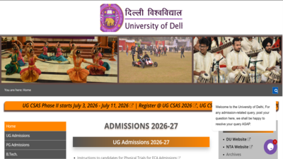 Du opens csas ug 2026 preference window candidates can lock programme and college choices till july.png