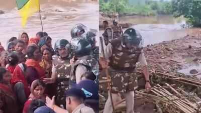Protest against ken betwa project in mp ends abruptly as police clear site.jpg