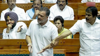 Rahul gandhi during his address in lok sabha.jpg