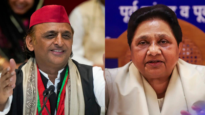 Akhilesh yadav and mayawati r.jpg