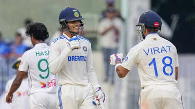 Chennai indias virat kohli and shubman gill on the second day of the first tes.jpg