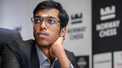 Grand chess tour indian grandmaster praggnanandhaa ends rapid section as joint leader.jpg