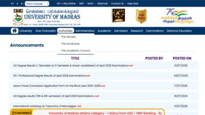 Madras university result declared.jpg