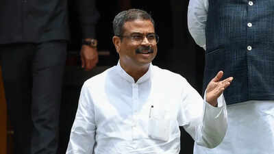New delhi jul 27 ani bjp mp dharmendra pradhan at parliament premises during.jpg