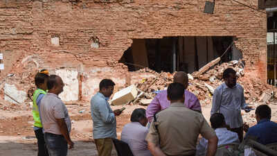 Satya niketan building collapse site.jpg