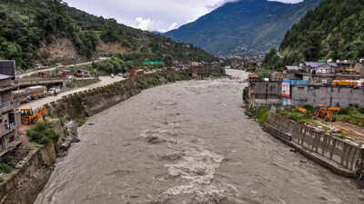 Weather water level of beas river rises after monsoon rain.jpg