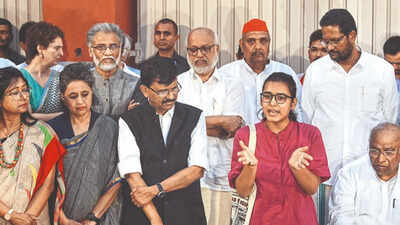 Aisa national president neha bora addresses a press conference after a high tea of india bloc hosted.jpeg