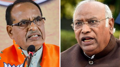 Union minister shivraj singh chouhan and congress chief mallikarjun kharge.jpg