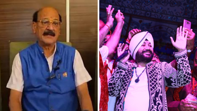 Uttarakhand minister subodh uniyal and singer daler mehndi.jpg